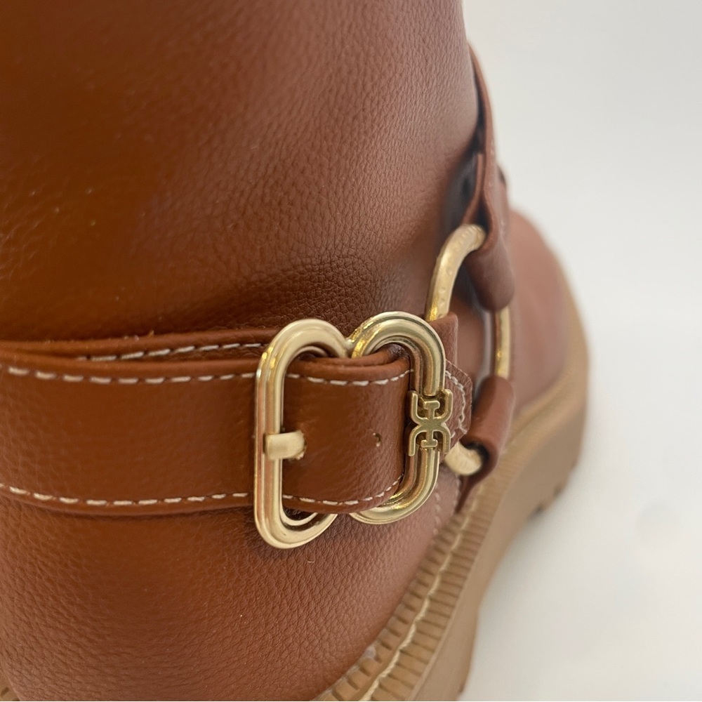 Sam Edelman Kids Lucianna Marie  Brown Cognac Moto‎ Boots Girls Size 5 - Picture 4 of 10